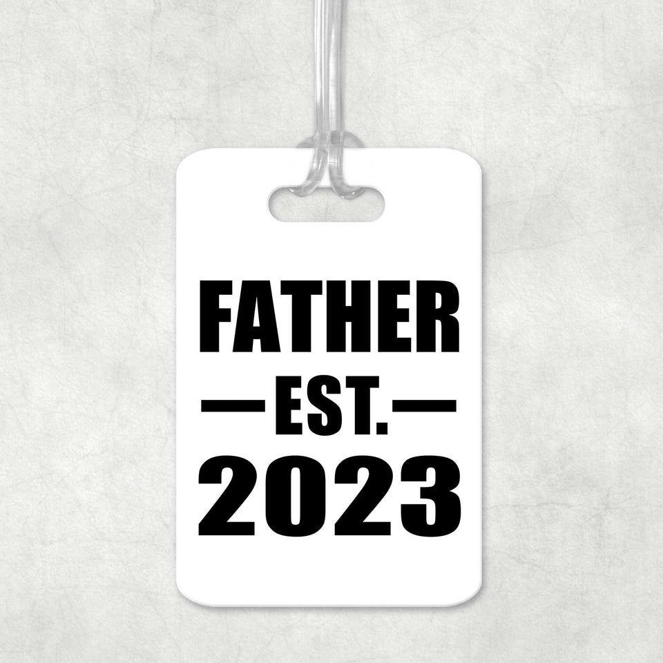 Father Established EST. 2023 - Luggage Bag Tag