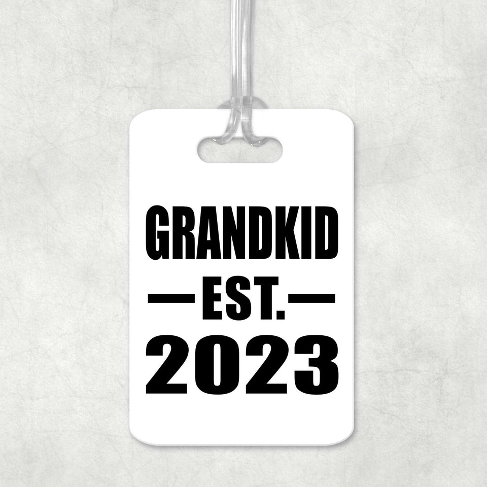 Grandkid Established EST. 2023 - Luggage Bag Tag