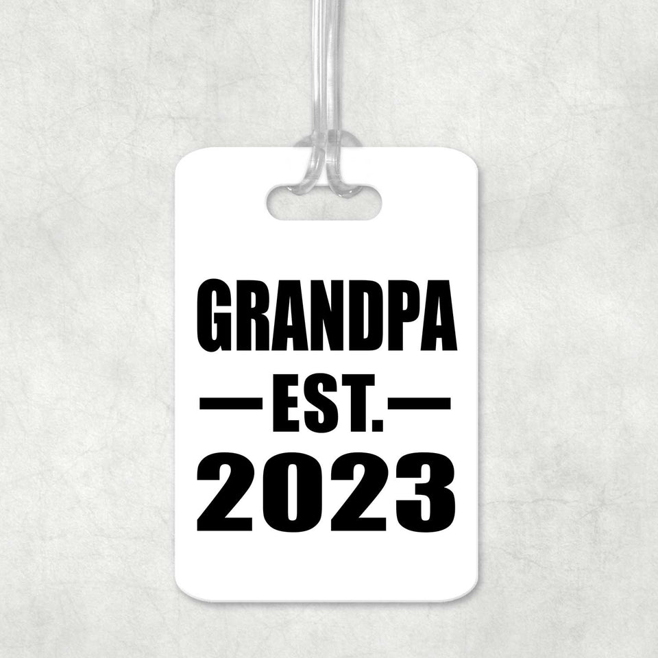 Grandpa Established EST. 2023 - Luggage Bag Tag