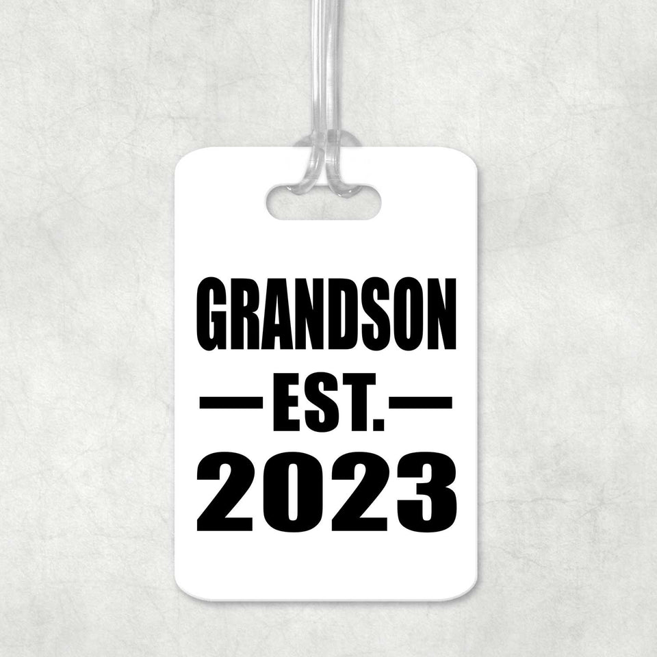 Grandson Established EST. 2023 - Luggage Bag Tag