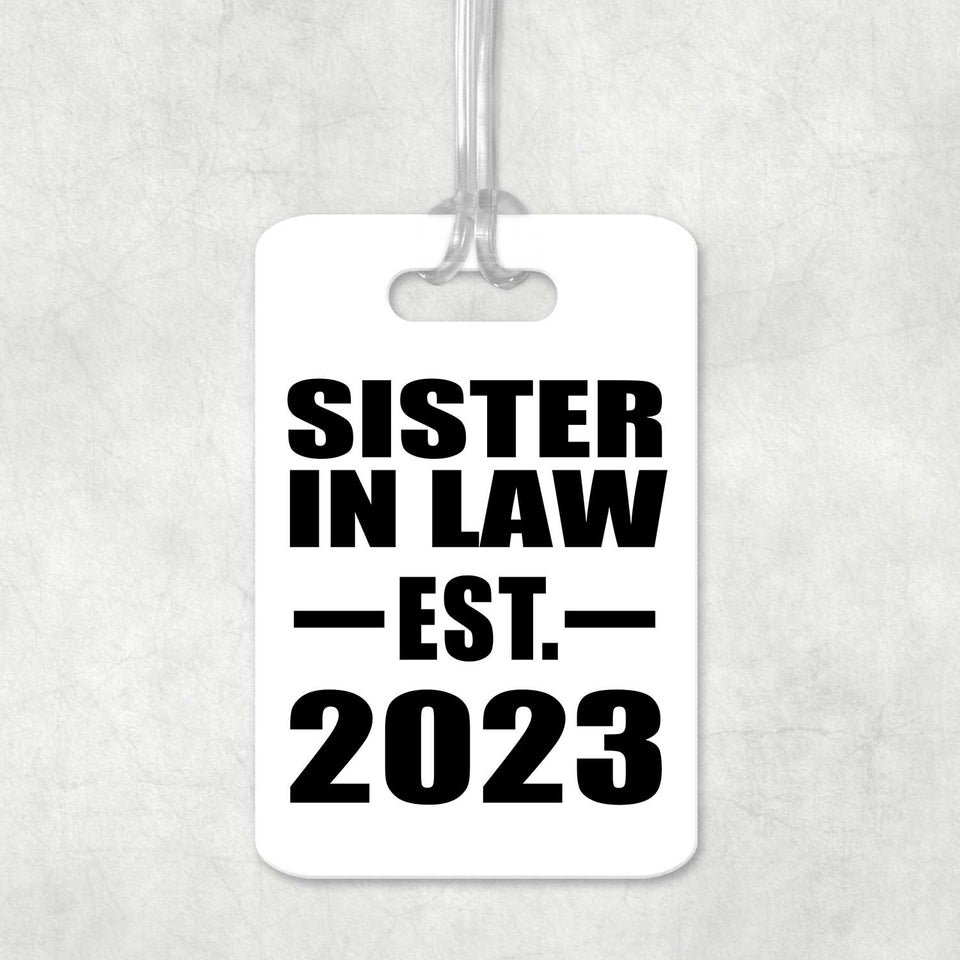 Sister In Law Established EST. 2023 - Luggage Bag Tag