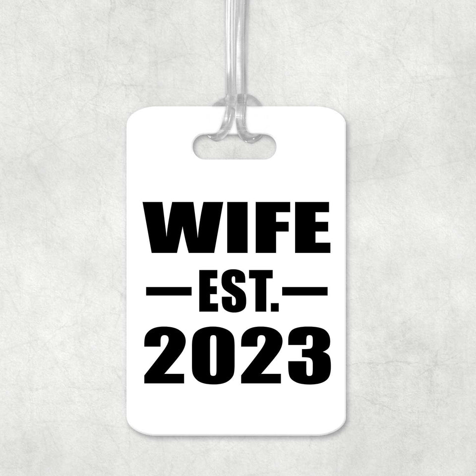 Wife Established EST. 2023 - Luggage Bag Tag