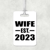 Wife Established EST. 2023 - Luggage Bag Tag