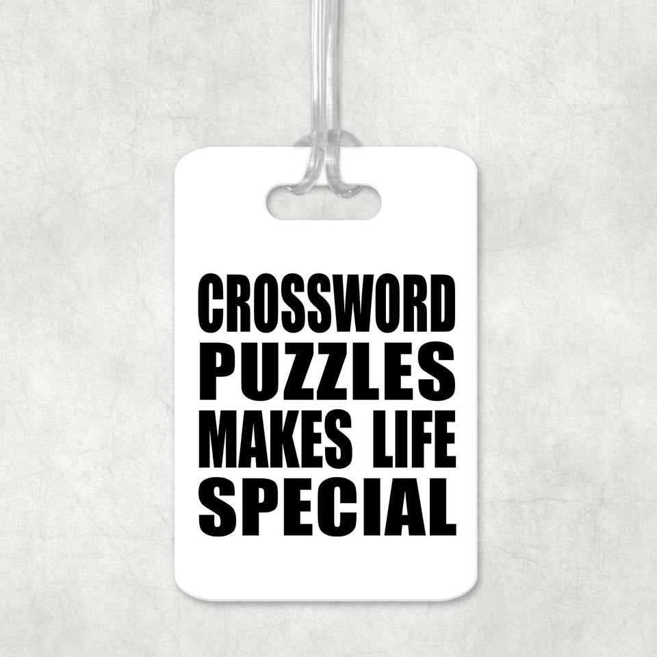 Crossword Puzzles Makes Life Special - Luggage Bag Tag
