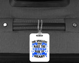 The Smallest Hands Make The Biggest Mark On Dad's Heart - Luggage Bag Tag