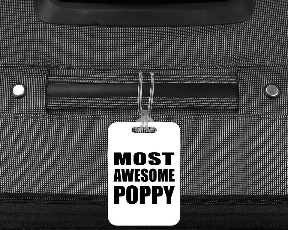 Most Awesome Poppy - Luggage Bag Tag