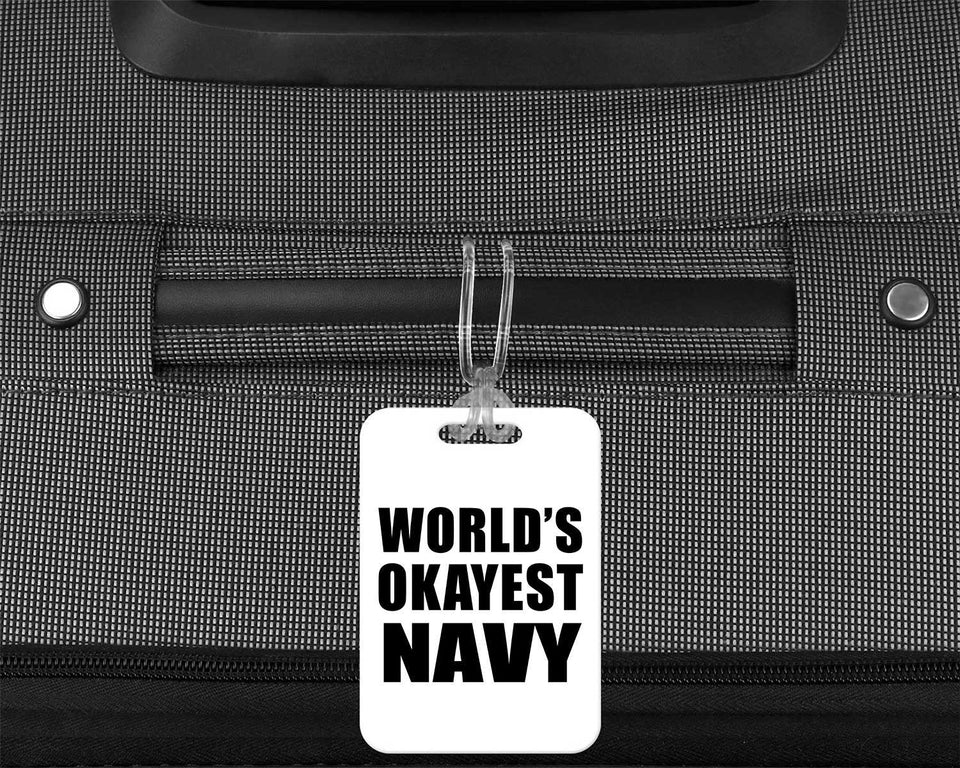 World's Okayest Navy - Luggage Bag Tag