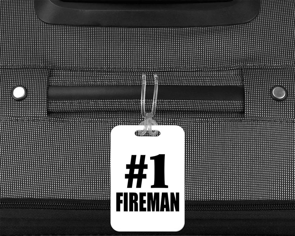 Number One #1 Fireman - Luggage Bag Tag