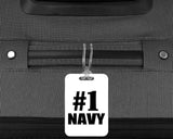 Number One #1 Navy - Luggage Bag Tag