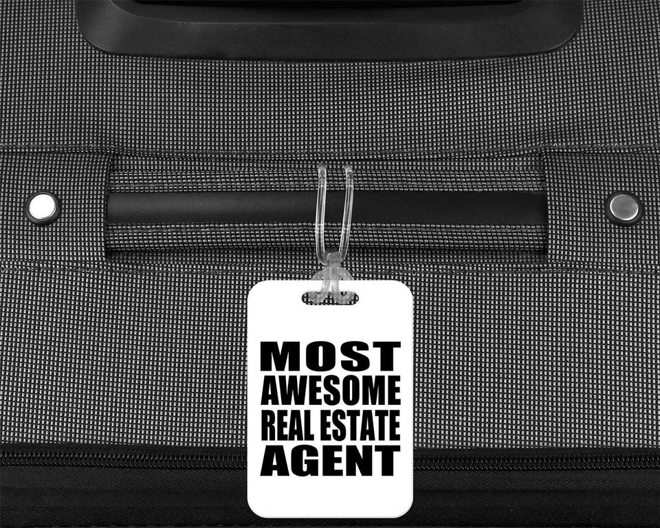 Most Awesome Real Estate Agent - Luggage Bag Tag