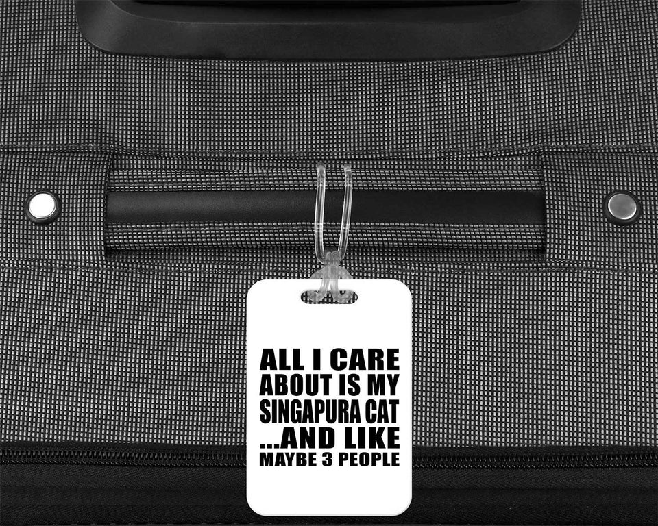 All I Care About Is My Singapura Cat - Luggage Bag Tag