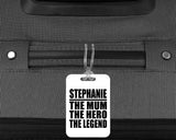 Stephanie The Mum The Hero The Legend - Luggage Bag Tag