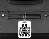 53rd Anniversary 53 Years Down Lifetime To Go - Luggage Bag Tag