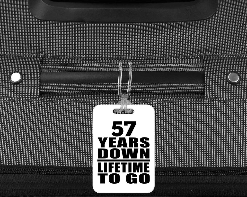 57th Anniversary 57 Years Down Lifetime To Go - Luggage Bag Tag