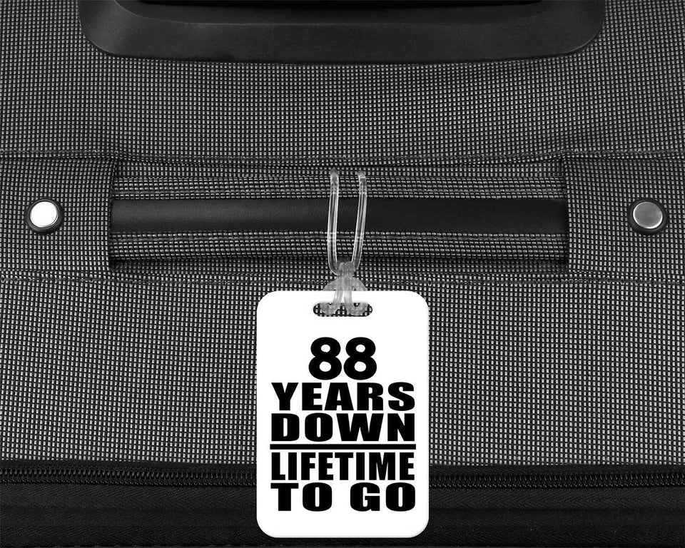 88th Anniversary 88 Years Down Lifetime To Go - Luggage Bag Tag
