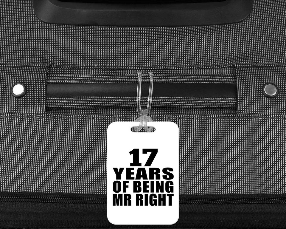 17th Anniversary 17 Years Of Being Mr Right - Luggage Bag Tag