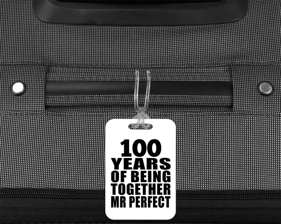100th Anniversary 100 Years Of Being Mr Perfect - Luggage Bag Tag