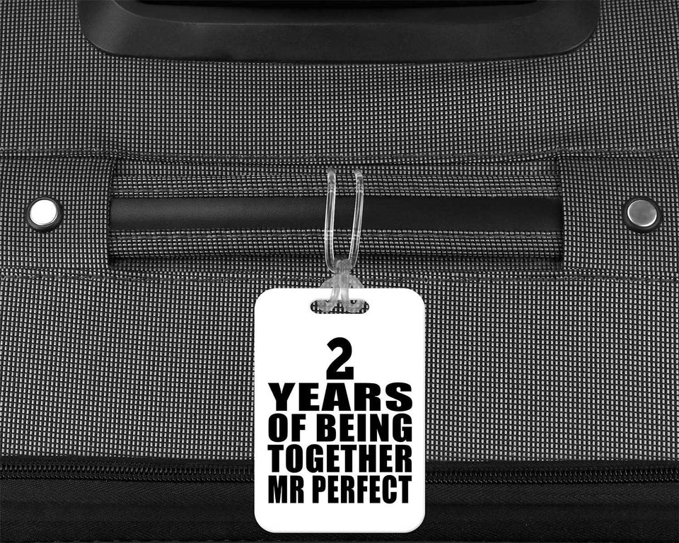 2nd Anniversary 2 Years Of Being Mr Perfect - Luggage Bag Tag
