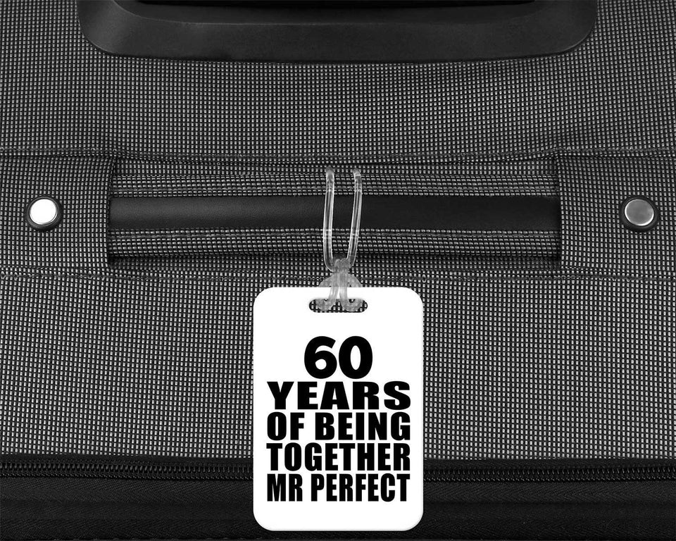 60th Anniversary 60 Years Of Being Mr Perfect - Luggage Bag Tag