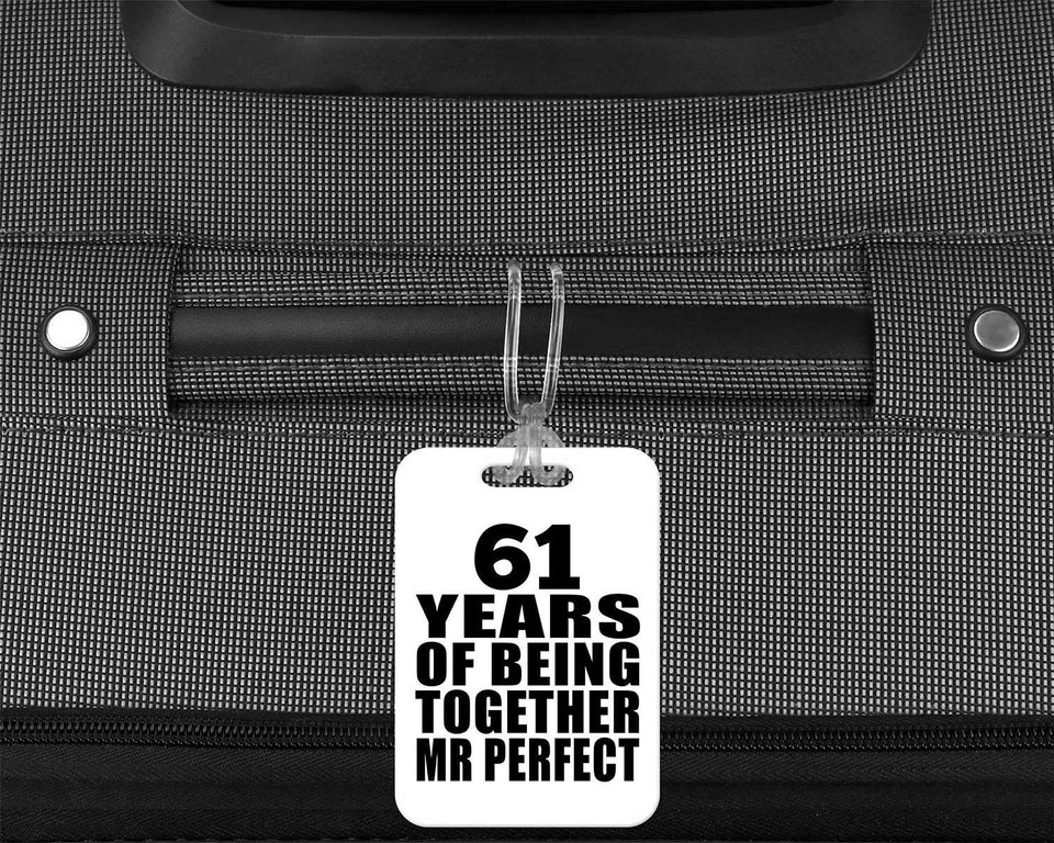61st Anniversary 61 Years Of Being Mr Perfect - Luggage Bag Tag