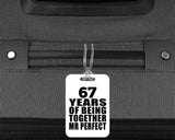 67th Anniversary 67 Years Of Being Mr Perfect - Luggage Bag Tag