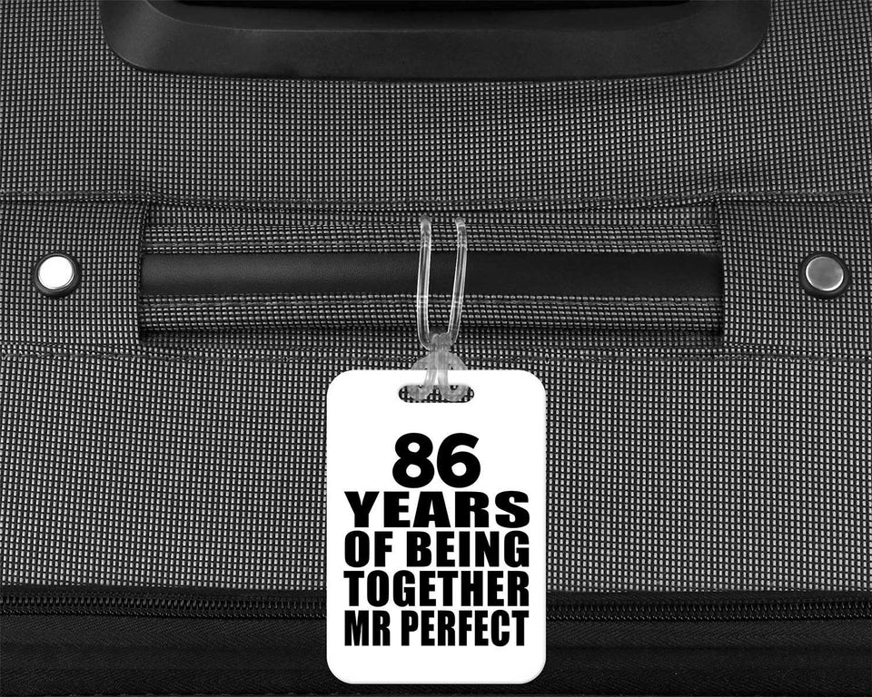 86th Anniversary 86 Years Of Being Mr Perfect - Luggage Bag Tag