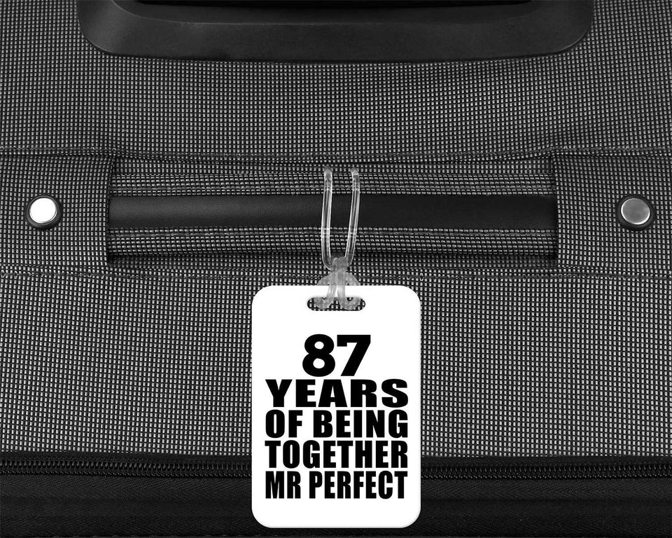 87th Anniversary 87 Years Of Being Mr Perfect - Luggage Bag Tag