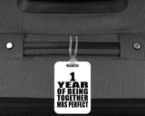 1st Anniversary 1 Year Of Being Mrs Perfect - Luggage Bag Tag