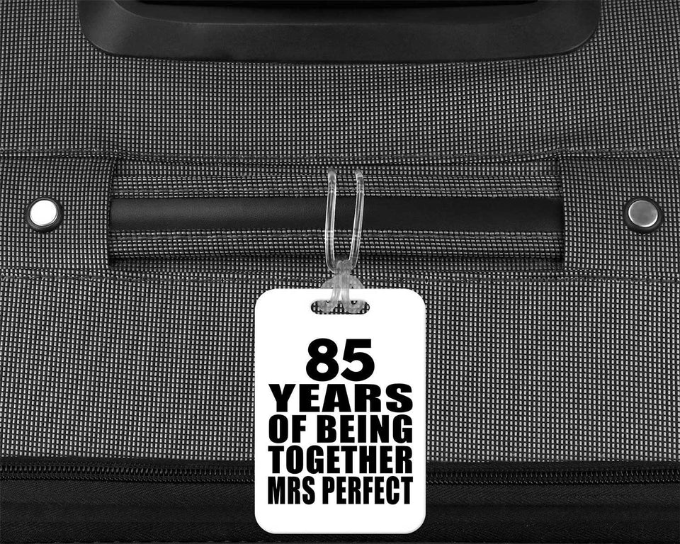 85th Anniversary 85 Years Of Being Mrs Perfect - Luggage Bag Tag