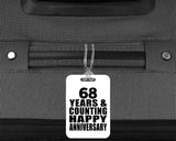 Happy 68th Anniversary 68 Years & Counting - Luggage Bag Tag