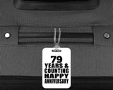 Happy 79th Anniversary 79 Years & Counting - Luggage Bag Tag