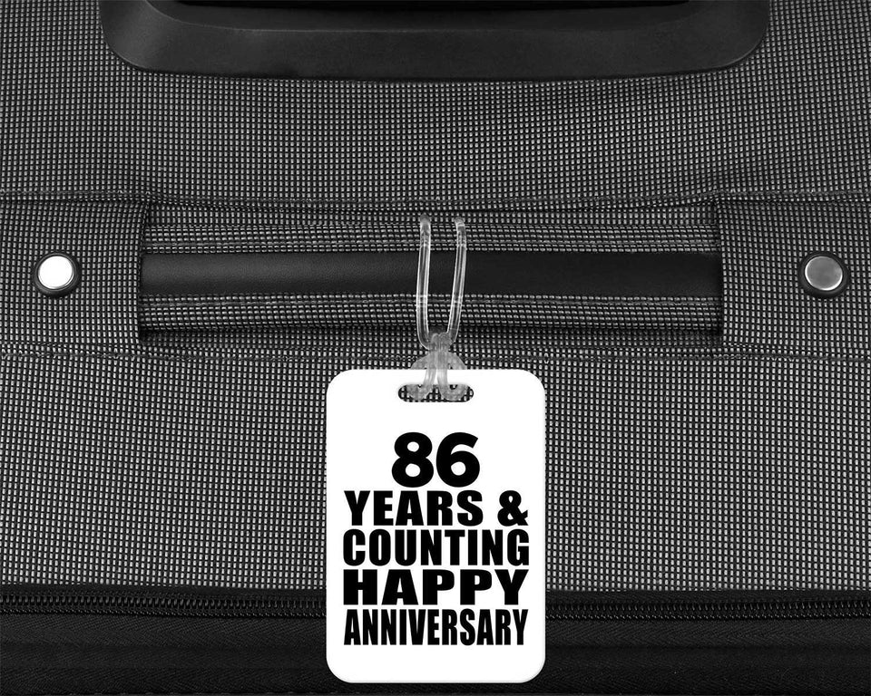 Happy 86th Anniversary 86 Years & Counting - Luggage Bag Tag