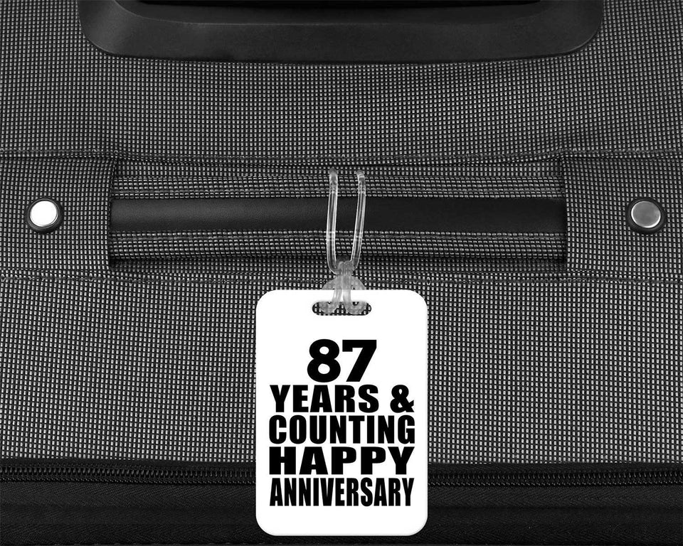 Happy 87th Anniversary 87 Years & Counting - Luggage Bag Tag