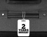 2nd Anniversary 2 Years Anniversary - Luggage Bag Tag