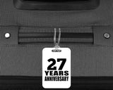 27th Anniversary 27 Years Anniversary - Luggage Bag Tag