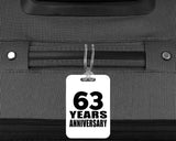63rd Anniversary 63 Years Anniversary - Luggage Bag Tag