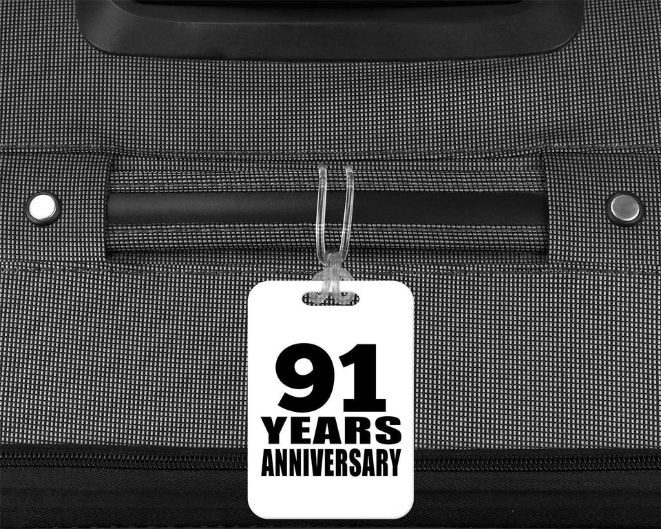 91st Anniversary 91 Years Anniversary - Luggage Bag Tag