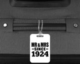 100th Anniversary Mr & Mrs Since 1924 - Luggage Bag Tag