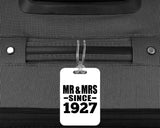 97th Anniversary Mr & Mrs Since 1927 - Luggage Bag Tag