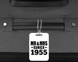 69th Anniversary Mr & Mrs Since 1955 - Luggage Bag Tag