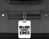 59th Anniversary Mr & Mrs Since 1965 - Luggage Bag Tag