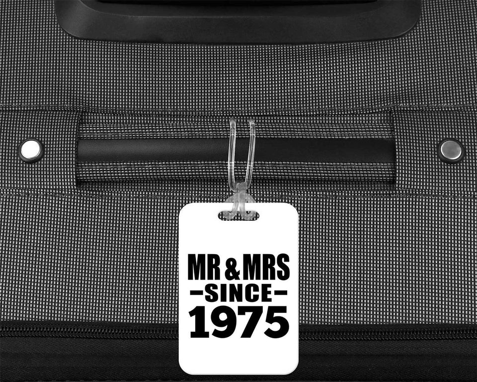 49th Anniversary Mr & Mrs Since 1975 - Luggage Bag Tag