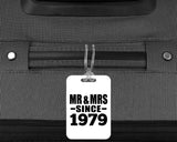 45th Anniversary Mr & Mrs Since 1979 - Luggage Bag Tag