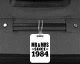 40th Anniversary Mr & Mrs Since 1984 - Luggage Bag Tag