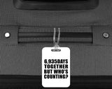 19th Anniversary 6,935 Days Together Who's Counting - Luggage Bag Tag