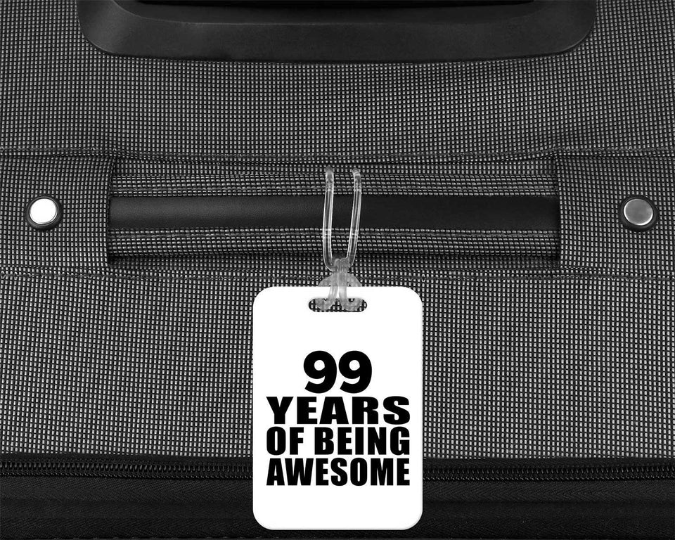 99th Birthday 99 Years Of Being Awesome - Luggage Bag Tag