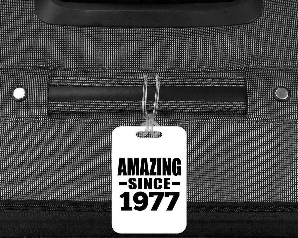 47th Birthday Amazing Since 1977 - Luggage Bag Tag