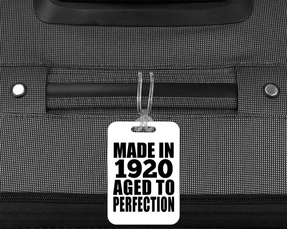 104th Birthday Made In 1920 Aged to Perfection - Luggage Bag Tag
