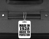 96th Birthday Made In 1928 Aged to Perfection - Luggage Bag Tag