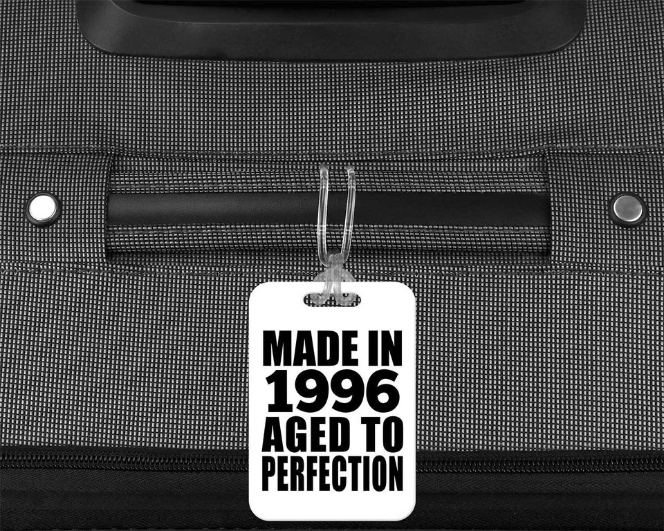 28th Birthday Made In 1996 Aged to Perfection - Luggage Bag Tag